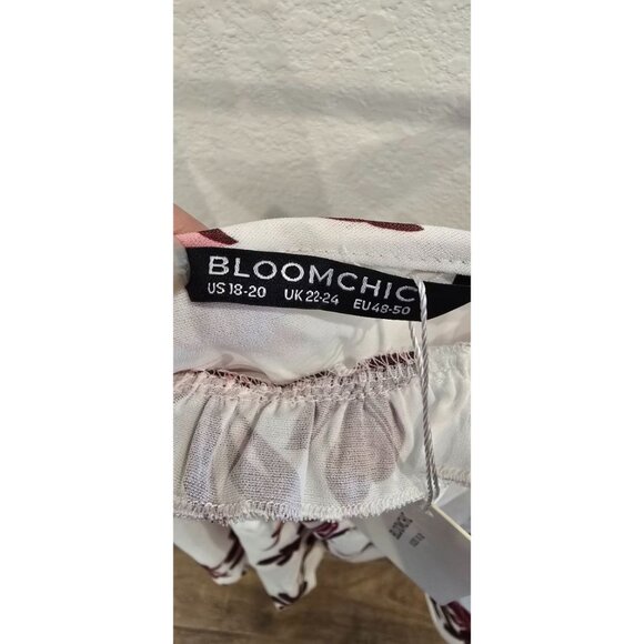 Bloomchic Floral Ruffle Sleeve Empire Waist Blouse Top Womens Size 18-20 - Picture 2 of 3